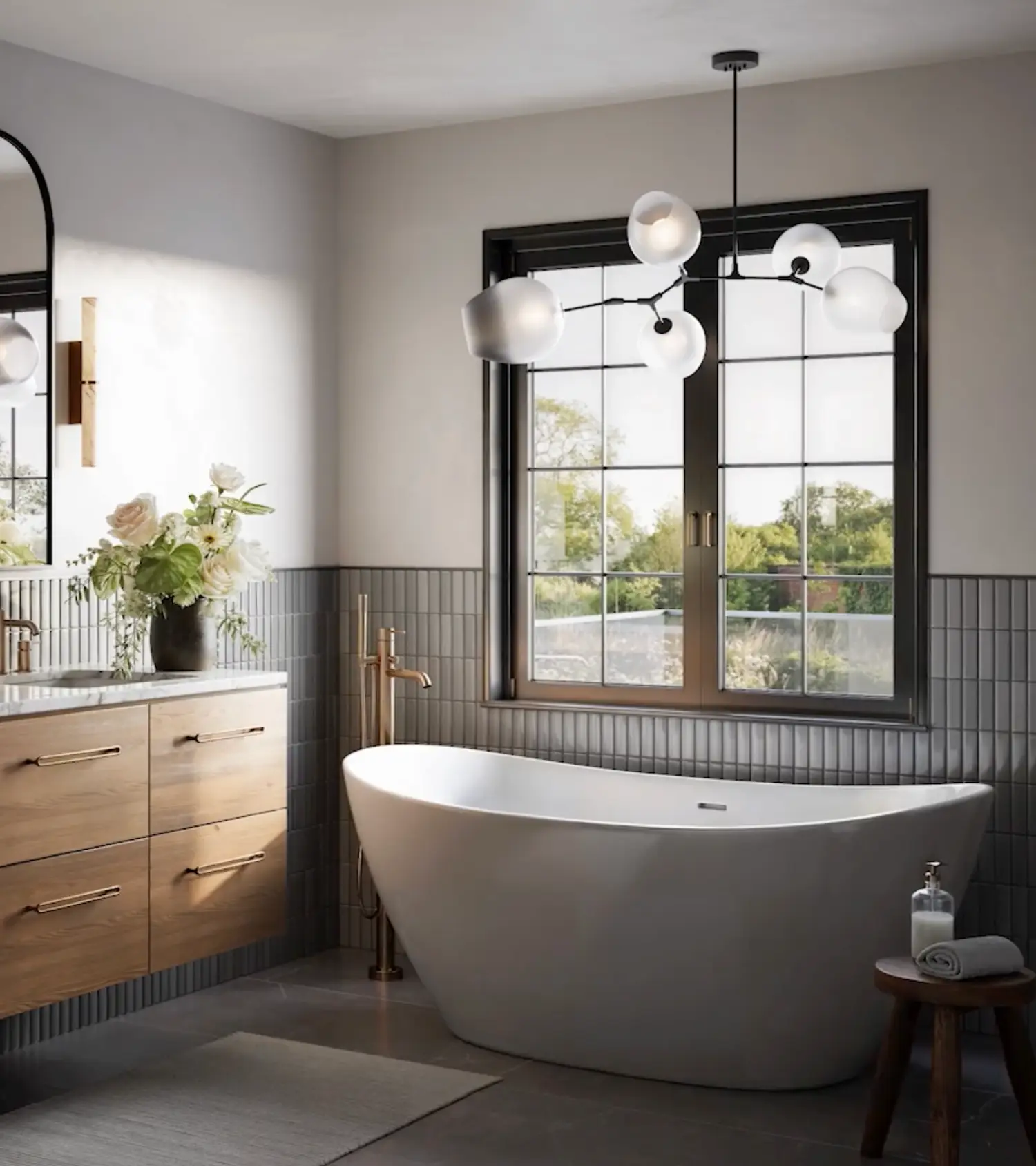 Luxury modern bathroom design with premium fixtures and elegant finishes in Riverview South Oakville homes by Caivan.